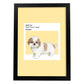 Lámina Shih-Tzu. Pósters con ilustraciones de razas de perro en tonos cálidos y pastel.-Artwork-Nacnic-A3-Marco Negro-Nacnic Estudio SL