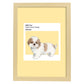 Lámina Shih-Tzu. Pósters con ilustraciones de razas de perro en tonos cálidos y pastel.-Artwork-Nacnic-A4-Marco Madera clara-Nacnic Estudio SL