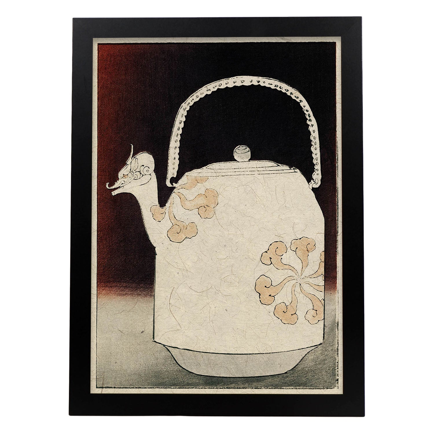 Lámina Shin 04. Pósters con ilustraciones de la revista Vintage japonesa Shin Bijutsukai.-Artwork-Nacnic-A3-Marco Negro-Nacnic Estudio SL