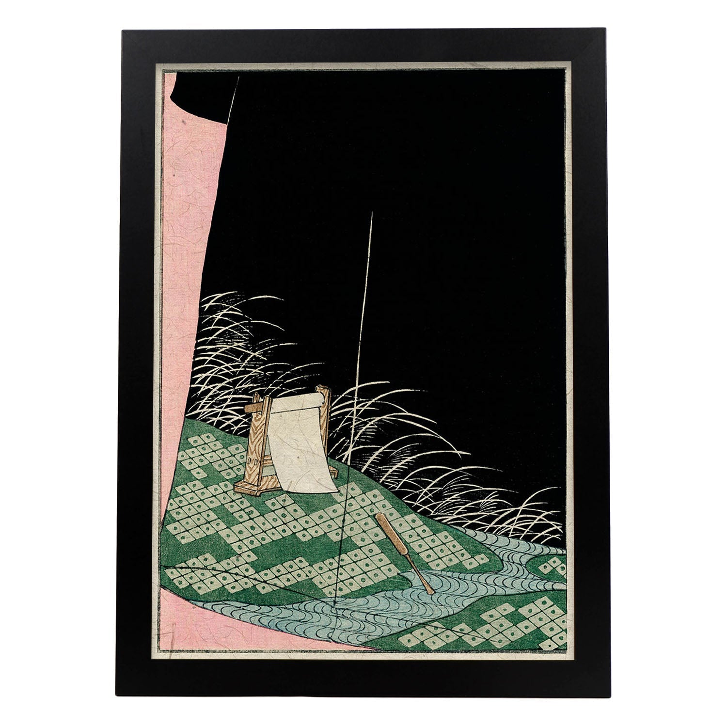Lámina Shin 05. Pósters con ilustraciones de la revista Vintage japonesa Shin Bijutsukai.-Artwork-Nacnic-A4-Marco Negro-Nacnic Estudio SL