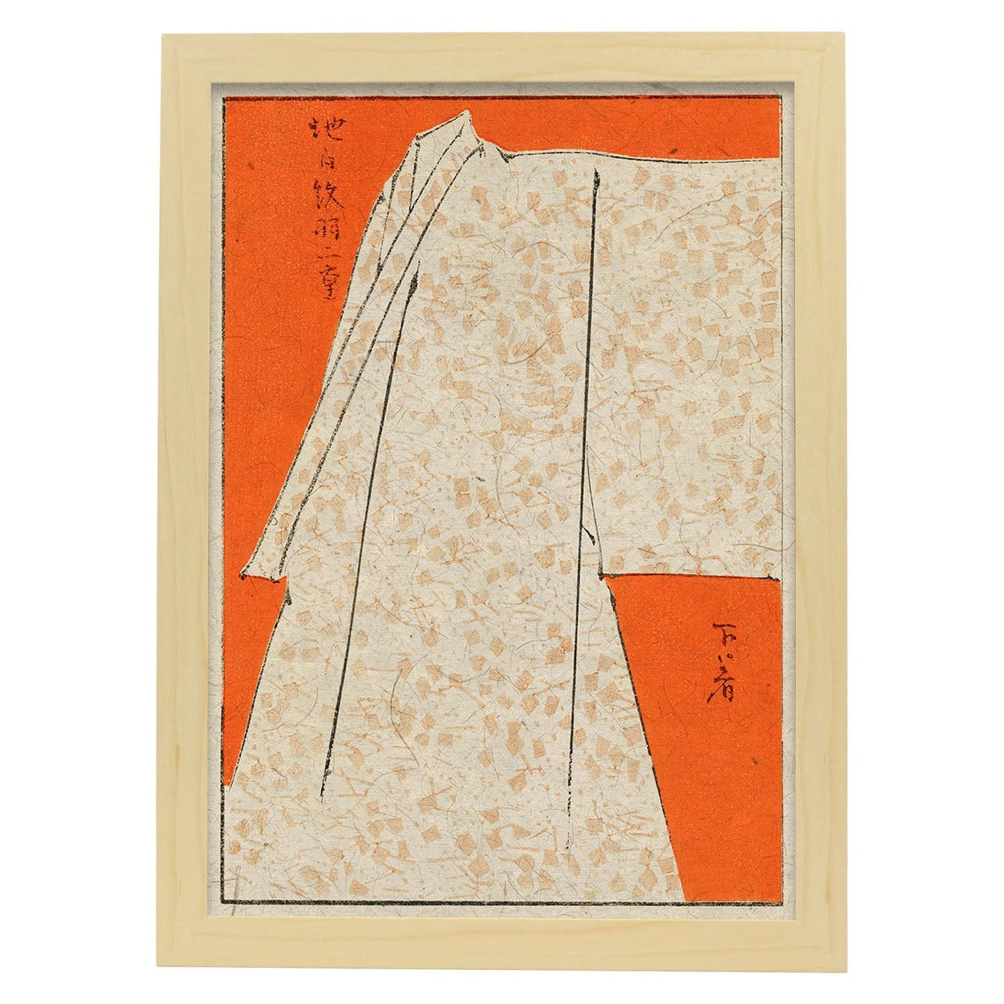 Lámina Shin 17. Pósters con ilustraciones de la revista Vintage japonesa Shin Bijutsukai.-Artwork-Nacnic-A4-Marco Madera clara-Nacnic Estudio SL
