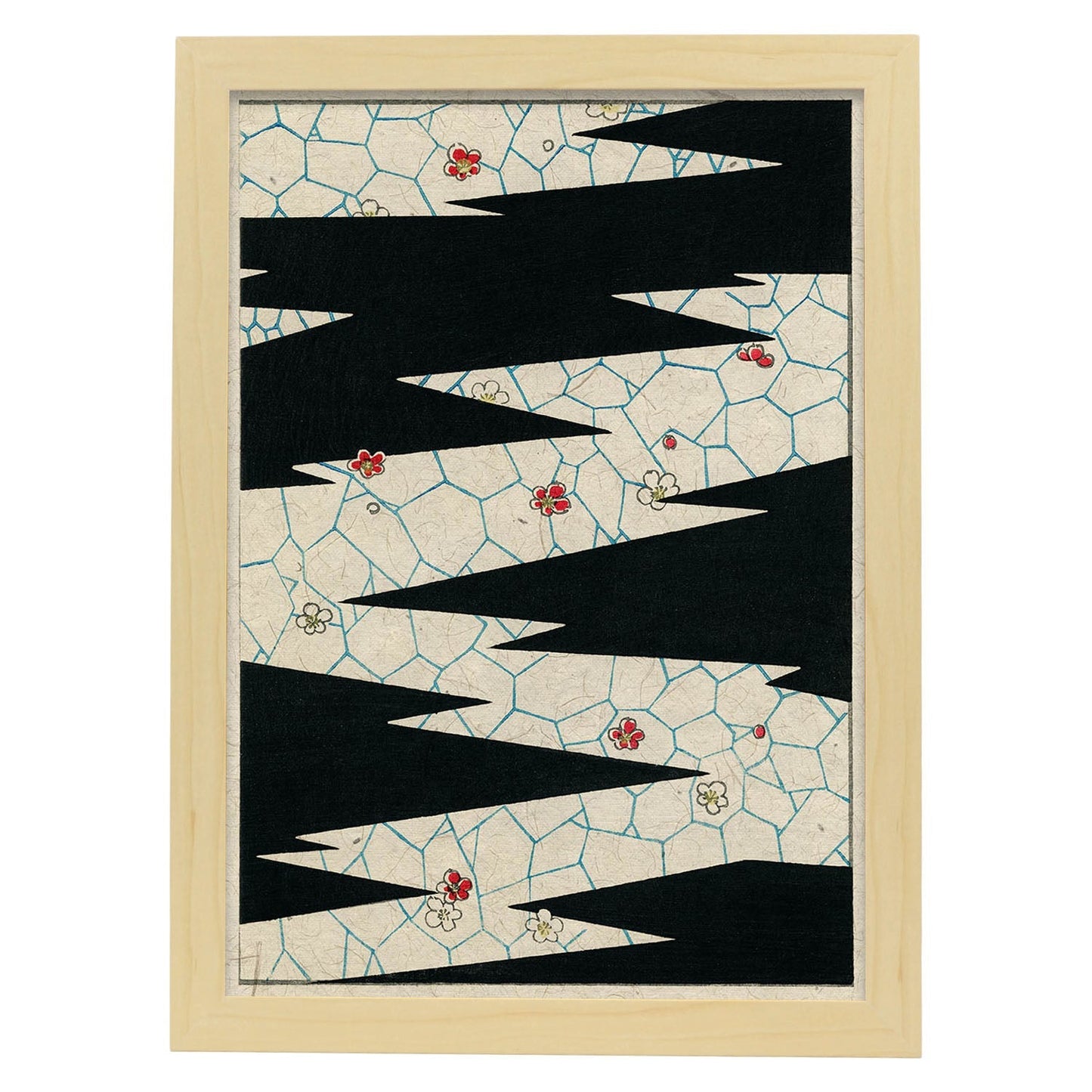 Lámina Shin 23. Pósters con ilustraciones de la revista Vintage japonesa Shin Bijutsukai.-Artwork-Nacnic-A4-Marco Madera clara-Nacnic Estudio SL