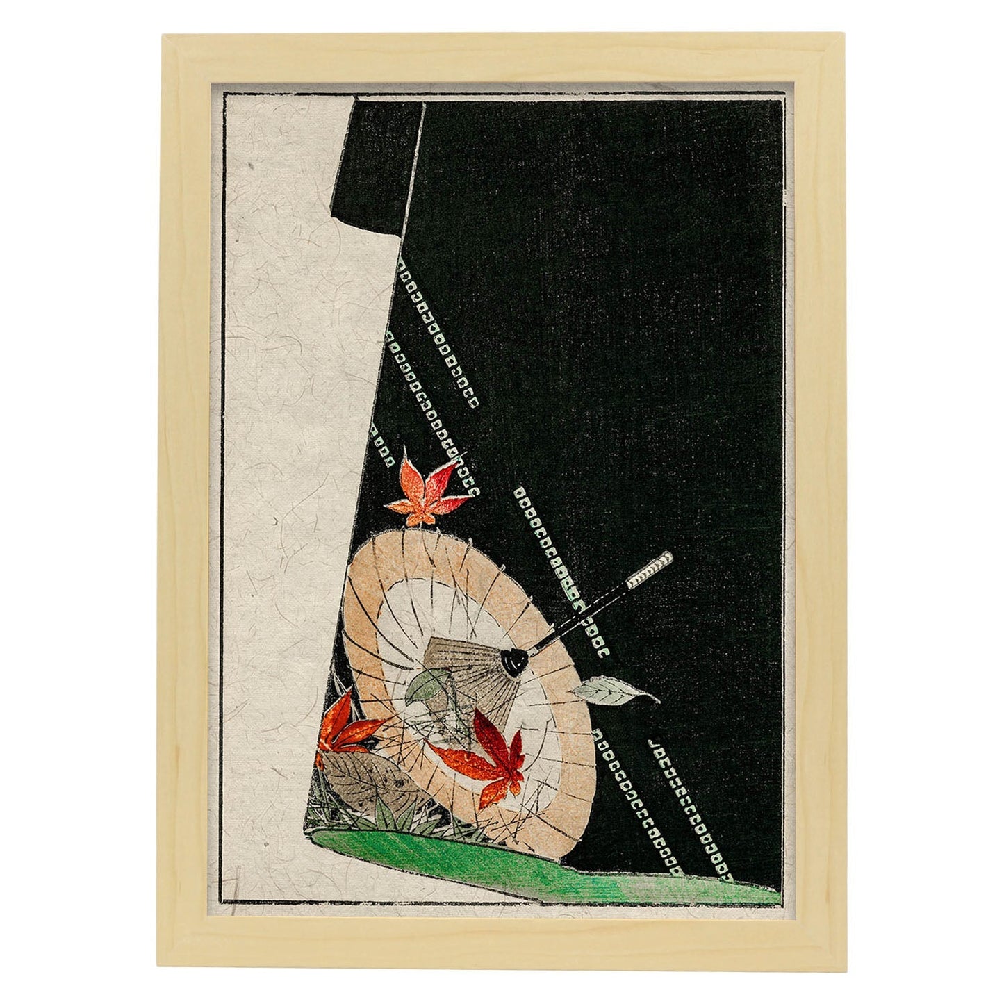 Lámina Shin 31. Pósters con ilustraciones de la revista Vintage japonesa Shin Bijutsukai.-Artwork-Nacnic-A4-Marco Madera clara-Nacnic Estudio SL