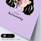 Lámina Sigue nadando. Pósters con ilustraciones artísticas de cabezas de mujer.-Artwork-Nacnic-Nacnic Estudio SL