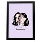 Lámina Sigue nadando. Pósters con ilustraciones artísticas de cabezas de mujer.-Artwork-Nacnic-A3-Marco Negro-Nacnic Estudio SL