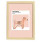 Lámina Terrier irlandes. Pósters con ilustraciones de razas de perro en tonos cálidos y pastel.-Artwork-Nacnic-A3-Marco Madera clara-Nacnic Estudio SL