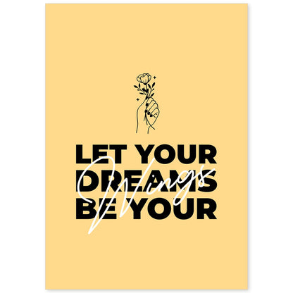 Lámina Tus sueños son alas. Pósters con mensajes positivos sobre el amor propio.-Artwork-Nacnic-A4-Sin marco-Nacnic Estudio SL