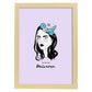 Lámina Universo. Pósters con ilustraciones artísticas de cabezas de mujer.-Artwork-Nacnic-A3-Marco Madera clara-Nacnic Estudio SL