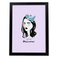 Lámina Universo. Pósters con ilustraciones artísticas de cabezas de mujer.-Artwork-Nacnic-A3-Marco Negro-Nacnic Estudio SL