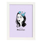 Lámina Universo. Pósters con ilustraciones artísticas de cabezas de mujer.-Artwork-Nacnic-A4-Marco Blanco-Nacnic Estudio SL