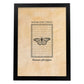 Lámina Vintage Mariposa reina. Pósters de insectos en estilo grabado y tonos sepia.-Artwork-Nacnic-A4-Marco Negro-Nacnic Estudio SL
