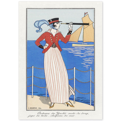 Lámina Vintage Modelo 002. Pósters con las ilustraciones Art Decó de George Barbier.-Artwork-Nacnic-A4-Sin marco-Nacnic Estudio SL