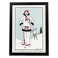 Lámina Vintage Modelo 006. Pósters con las ilustraciones Art Decó de George Barbier.-Artwork-Nacnic-A4-Marco Negro-Nacnic Estudio SL