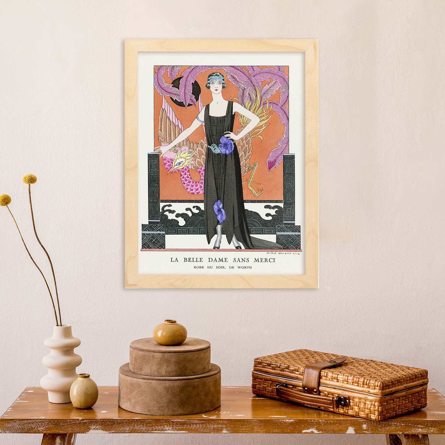 Lámina Vintage Modelo 007. Pósters con las ilustraciones Art Decó de George Barbier.-Artwork-Nacnic-Nacnic Estudio SL