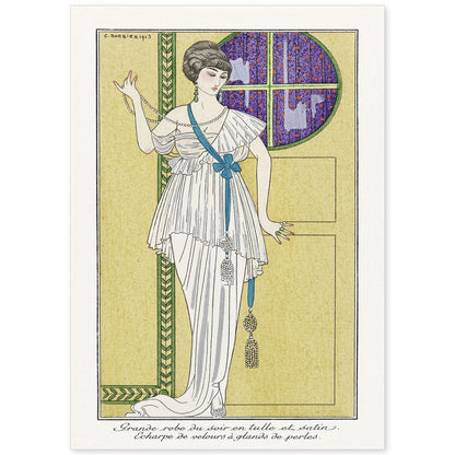 Lámina Vintage Modelo 014. Pósters con las ilustraciones Art Decó de George Barbier.-Artwork-Nacnic-A4-Sin marco-Nacnic Estudio SL