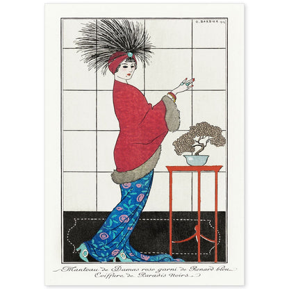 Lámina Vintage Modelo 019. Pósters con las ilustraciones Art Decó de George Barbier.-Artwork-Nacnic-A4-Sin marco-Nacnic Estudio SL