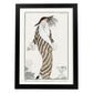 Lámina Vintage Modelo 020. Pósters con las ilustraciones Art Decó de George Barbier.-Artwork-Nacnic-A4-Marco Negro-Nacnic Estudio SL