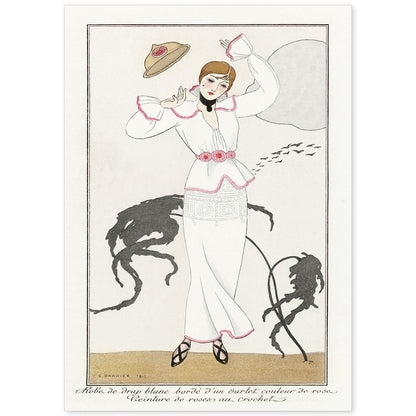 Lámina Vintage Modelo 021. Pósters con las ilustraciones Art Decó de George Barbier.-Artwork-Nacnic-A4-Sin marco-Nacnic Estudio SL