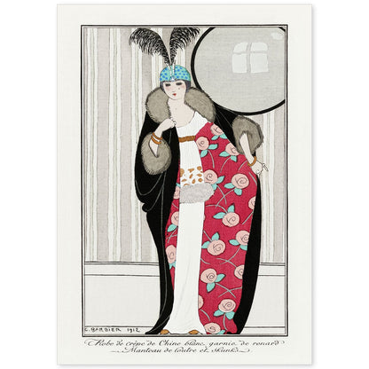 Lámina Vintage Modelo 037. Pósters con las ilustraciones Art Decó de George Barbier.-Artwork-Nacnic-A4-Sin marco-Nacnic Estudio SL