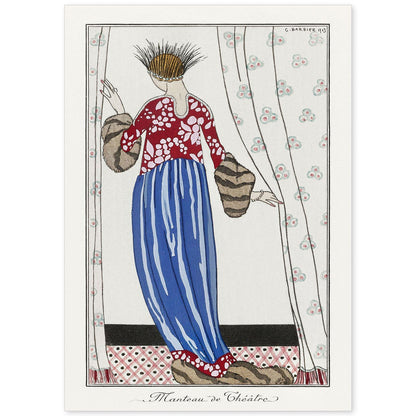 Lámina Vintage Modelo 040. Pósters con las ilustraciones Art Decó de George Barbier.-Artwork-Nacnic-A4-Sin marco-Nacnic Estudio SL