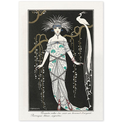 Lámina Vintage Modelo 058. Pósters con las ilustraciones Art Decó de George Barbier.-Artwork-Nacnic-A4-Sin marco-Nacnic Estudio SL