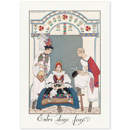 Lámina Vintage Modelo 100. Pósters con las ilustraciones Art Decó de George Barbier.-Artwork-Nacnic-A4-Sin marco-Nacnic Estudio SL