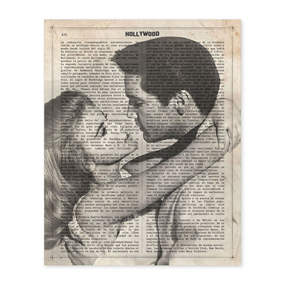Lámina Vintage pelicula Viva Las Vegas (Beso) Sobre definicion de Hollywood-Artwork-Nacnic-A4-Sin marco-Nacnic Estudio SL