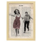 Lámina Vintage pelicula West Side Story (Pareja) Sobre definicion de Hollywood-Artwork-Nacnic-A3-Marco Madera clara-Nacnic Estudio SL