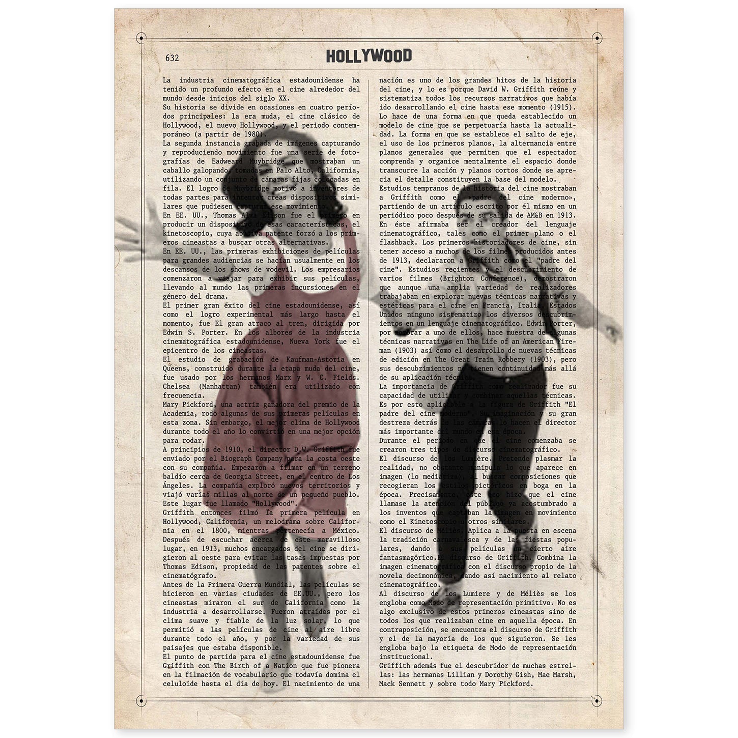 Lámina Vintage pelicula West Side Story (Pareja) Sobre definicion de Hollywood-Artwork-Nacnic-A4-Sin marco-Nacnic Estudio SL