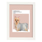 Lámina Yorkshire-terrier. Pósters con ilustraciones de razas de perro en tonos cálidos y pastel.-Artwork-Nacnic-A3-Marco Blanco-Nacnic Estudio SL