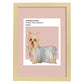 Lámina Yorkshire-terrier. Pósters con ilustraciones de razas de perro en tonos cálidos y pastel.-Artwork-Nacnic-A4-Marco Madera clara-Nacnic Estudio SL