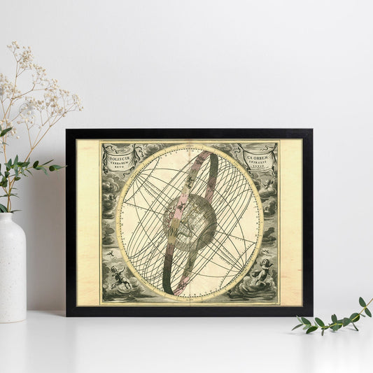 Láminas con mapa astronomico antiguo. Poster de mapa astrologico en-Artwork-Nacnic-Nacnic Estudio SL