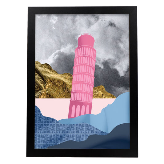 Leaning Tower of Pisa-Artwork-Nacnic-A3-Sin marco-Nacnic Estudio SL