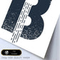 Letra B con bosque y cascada. Naturaleza.Posters de letras con diseño.-Artwork-Nacnic-Nacnic Estudio SL