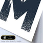 Letra M con bosque y montañas. Naturaleza.Posters de letras con diseño.-Artwork-Nacnic-Nacnic Estudio SL