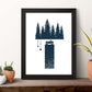 Letra T con bosque, y moto. Naturaleza.Posters de letras con diseño.-Artwork-Nacnic-Nacnic Estudio SL