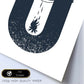 Letra U con bosque, hoguera y camping. Naturaleza.Posters de letras con diseño.-Artwork-Nacnic-Nacnic Estudio SL