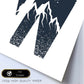Letra W con bosque y montañas. Naturaleza.Posters de letras con diseño.-Artwork-Nacnic-Nacnic Estudio SL
