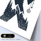 Letra X con bosque y montañas. Naturaleza.Posters de letras con diseño.-Artwork-Nacnic-Nacnic Estudio SL