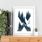 Letra X con bosque y montañas. Naturaleza.Posters de letras con diseño.-Artwork-Nacnic-Nacnic Estudio SL