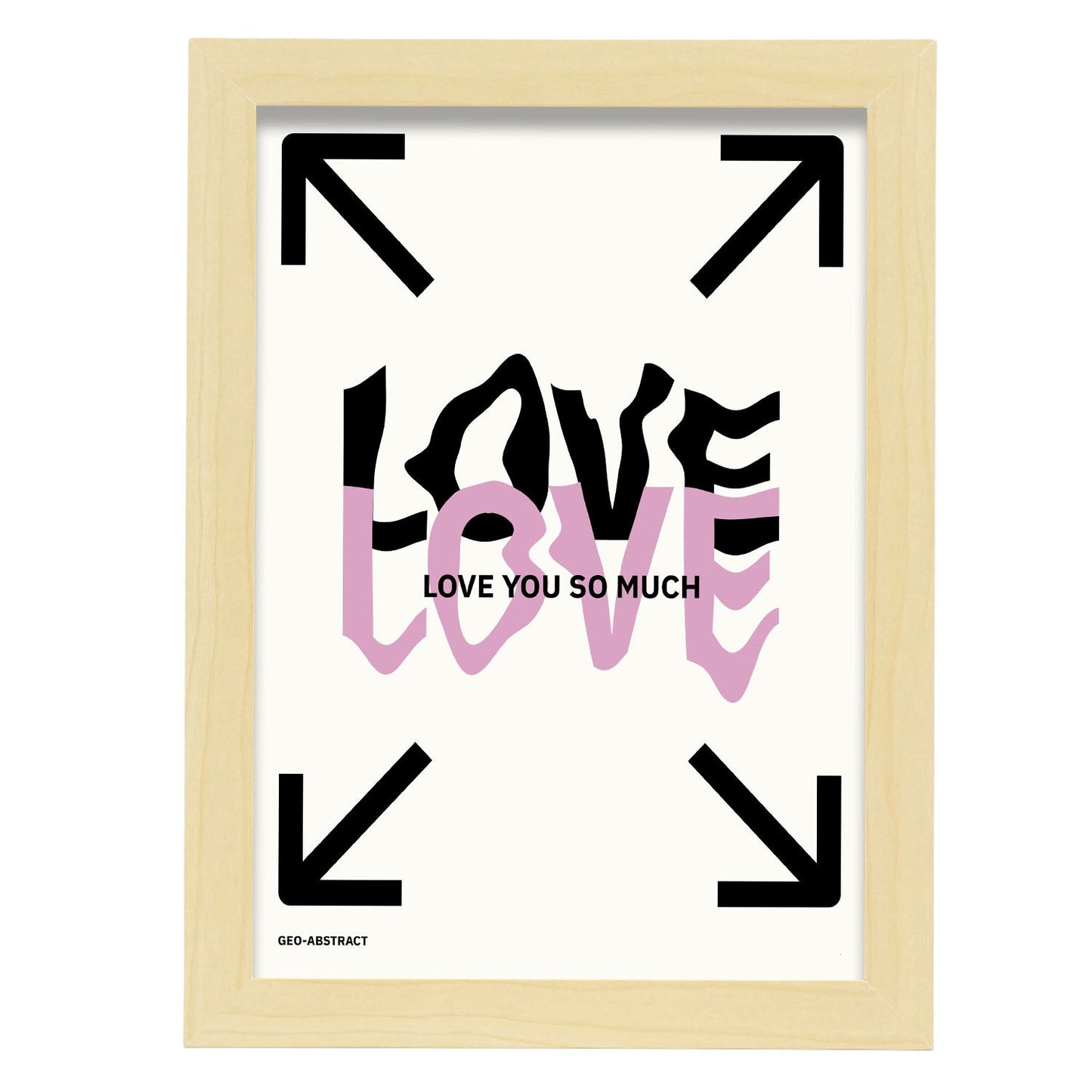Love you so much-Artwork-Nacnic-A4-Marco Madera clara-Nacnic Estudio SL