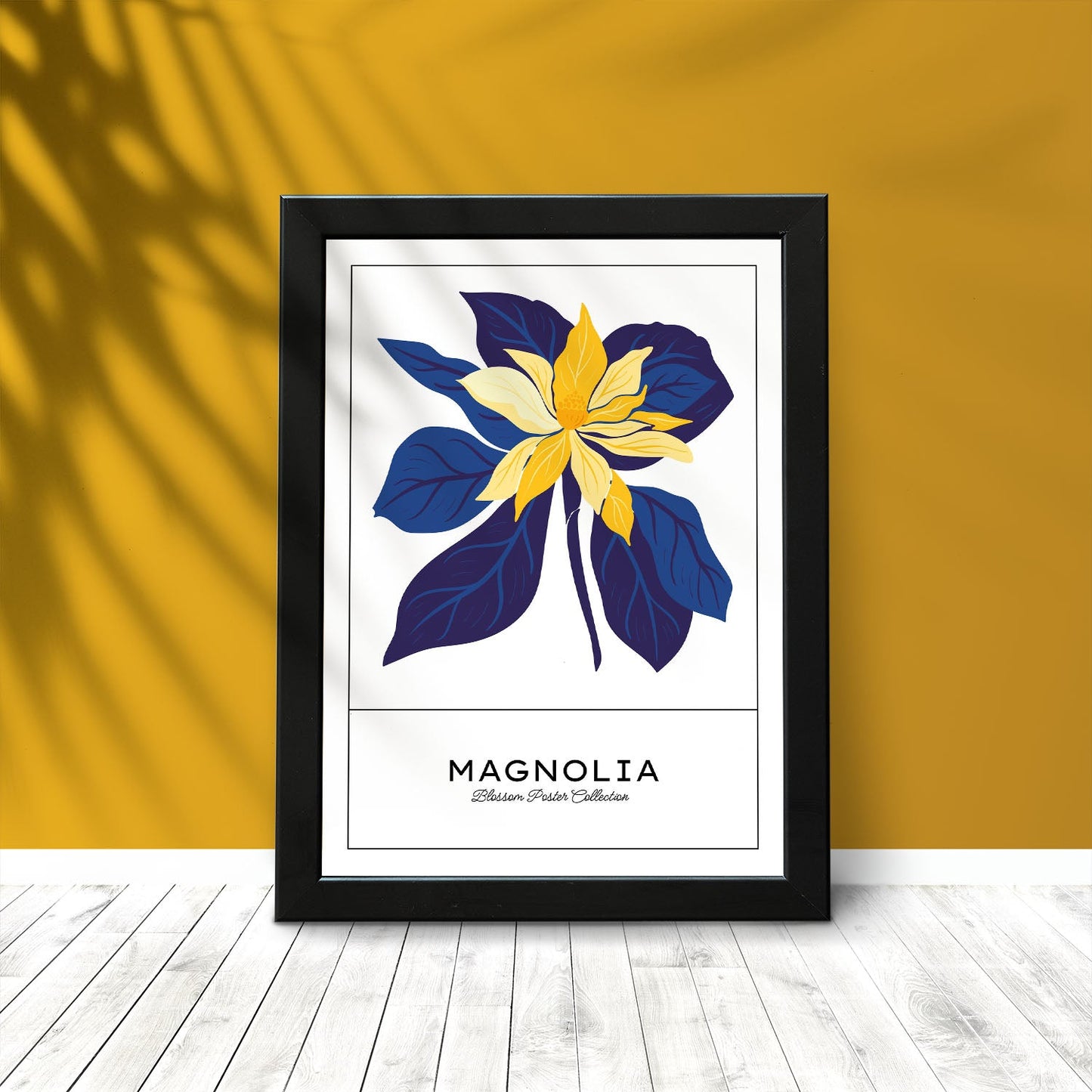 Magnolia Blue and Yellow-Artwork-Nacnic-Nacnic Estudio SL