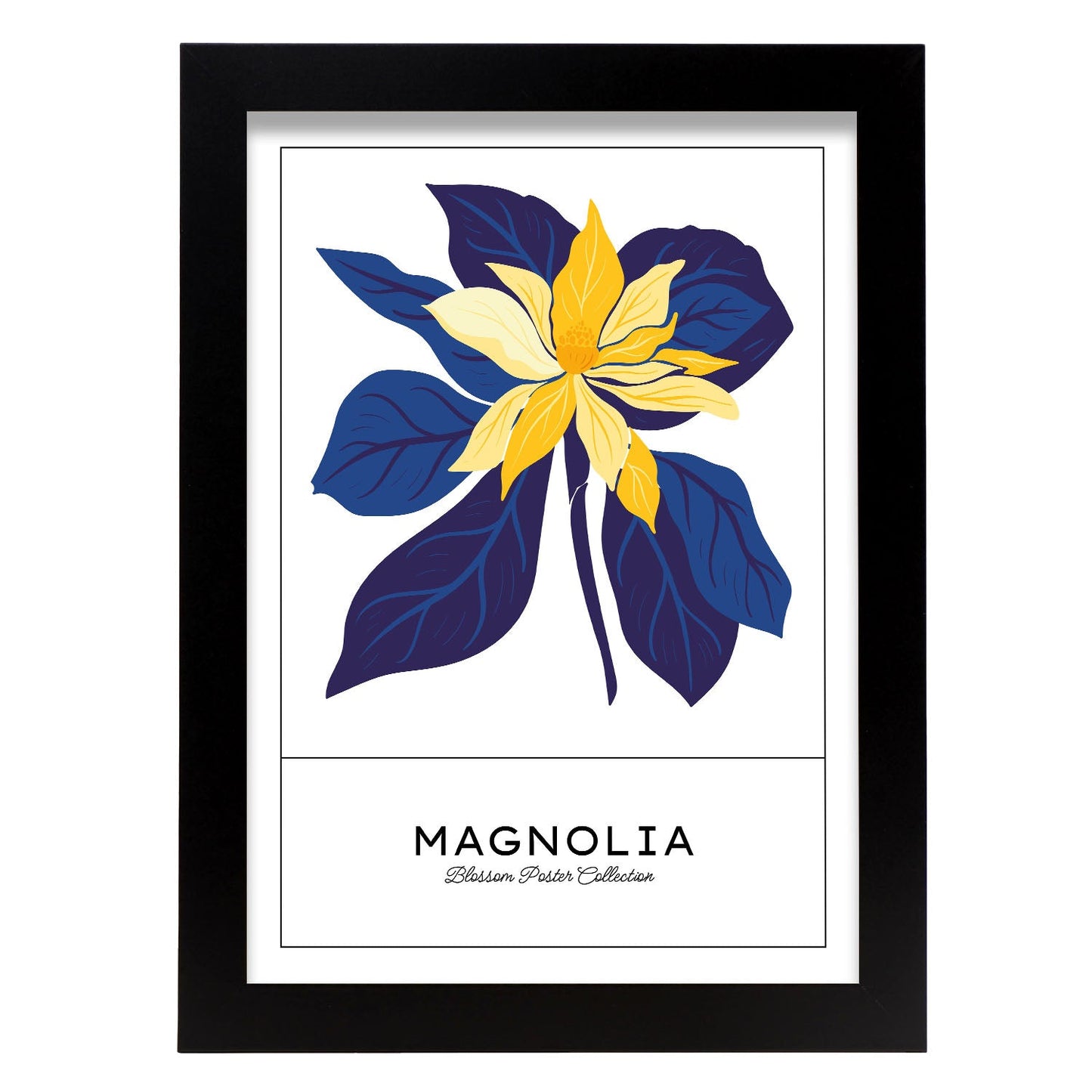 Magnolia Blue and Yellow-Artwork-Nacnic-A4-Sin marco-Nacnic Estudio SL