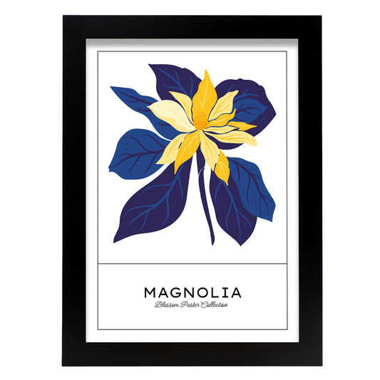 Magnolia Blue and Yellow-Artwork-Nacnic-A4-Sin marco-Nacnic Estudio SL