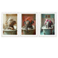 Set de 3 Cuadros de Bebé Elefante Bañandose con Lindos Animales Coloridos, Ilustración para Decorar, Wallart para Inodoro, Ducha, Baño, Aseo, WC