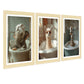 Set de 3 Cuadros Divertidos Animales en la Bañera, Simpático Elefante, Jirafa, Llama Póster con ilustración impresa en estilo fotográfico para decorar las paredes del Inodoro, Ducha, Cuarto de baño, WC