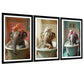 Set de 3 Cuadros de Bebé Elefante Bañandose con Lindos Animales Coloridos, Ilustración para Decorar, Wallart para Inodoro, Ducha, Baño, Aseo, WC