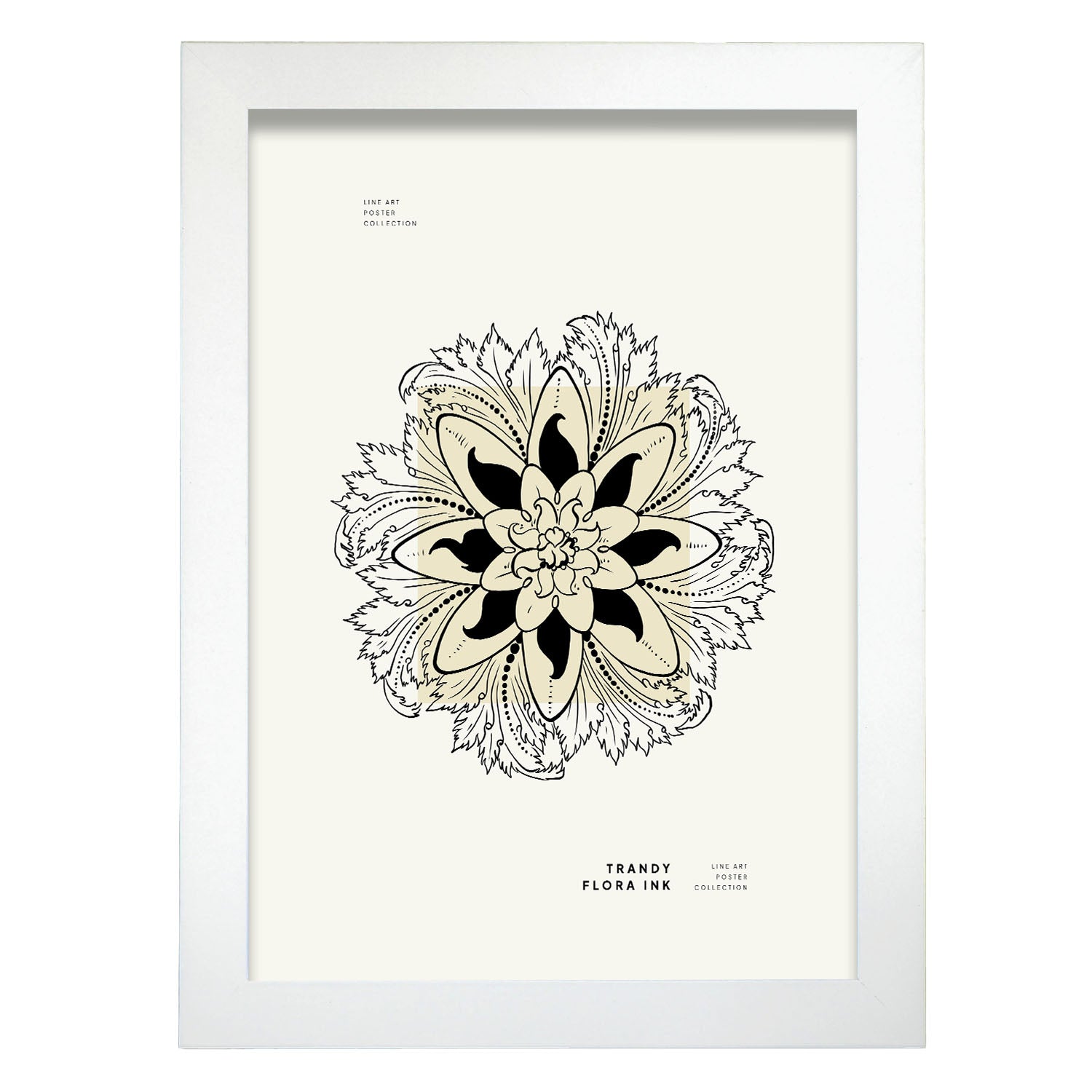 Mandala Flower-Artwork-Nacnic-A4-Marco Blanco-Nacnic Estudio SL