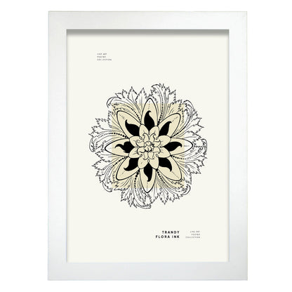 Mandala Flower-Artwork-Nacnic-A4-Marco Blanco-Nacnic Estudio SL