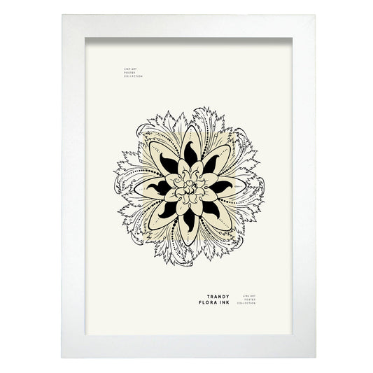 Mandala Flower-Artwork-Nacnic-A4-Marco Blanco-Nacnic Estudio SL